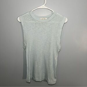 We The Free Sky Blue Ribbed Tank Top SZ XS